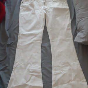 70's 80's white Disco Bell Bottoms unisex